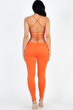 Load image into Gallery viewer, Criss-Cross Open Back Bodycon Jumpsuit
