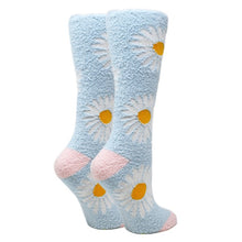 Load image into Gallery viewer, Daisy - Women&#39;s fuzzy crew socks
