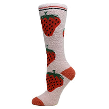 Load image into Gallery viewer, Berry - Women&#39;s fuzzy crew socks
