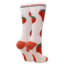 Load image into Gallery viewer, Berry - Women&#39;s fuzzy crew socks
