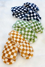 Load image into Gallery viewer, Luxe Lounge Checker Cozy Slippers
