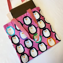 Load image into Gallery viewer, Let&#39;s Hold Hands Penguin Canvas Tote
