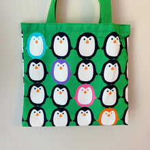 Load image into Gallery viewer, Let&#39;s Hold Hands Penguin Canvas Tote
