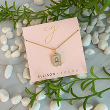 Load image into Gallery viewer, Initial Deco Open Locket Pendant Necklace
