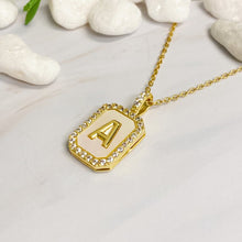 Load image into Gallery viewer, Initial Deco Open Locket Pendant Necklace
