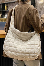 Load image into Gallery viewer, Beige Quilted Zipper Large Jennie  Shoulder Bag
