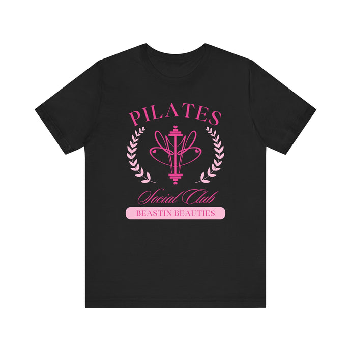 Pilates Club Short Sleeve Tee, Workout Shirt, Fitness Apparel, Exercise Top, Gift for Fitness Lovers
