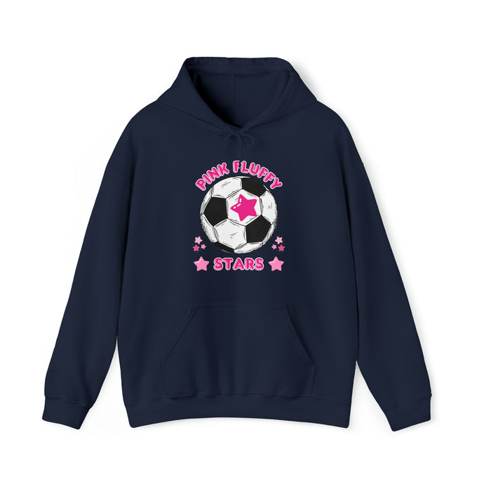 Pink Fluffy Stars Hooded Sweatshirt