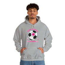 Load image into Gallery viewer, Pink Fluffy Stars Hooded Sweatshirt
