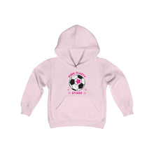 Load image into Gallery viewer, Pink Fluffy Stars Youth Hooded Sweatshirt
