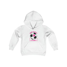 Load image into Gallery viewer, Pink Fluffy Stars Youth Hooded Sweatshirt
