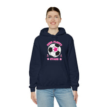 Load image into Gallery viewer, Pink Fluffy Stars Hooded Sweatshirt
