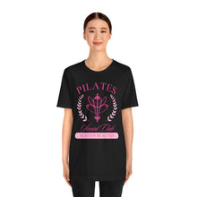 Load image into Gallery viewer, Pilates Club Short Sleeve Tee, Workout Shirt, Fitness Apparel, Exercise Top, Gift for Fitness Lovers
