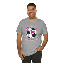 Load image into Gallery viewer, Pink Fluffy Stars Team Short Sleeve Tee
