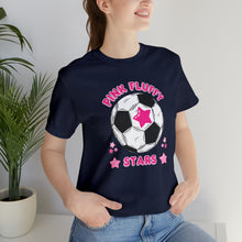 Load image into Gallery viewer, Pink Fluffy Stars Team Short Sleeve Tee
