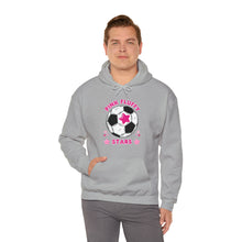 Load image into Gallery viewer, Pink Fluffy Stars Hooded Sweatshirt
