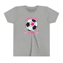 Load image into Gallery viewer, Pink Fluffy Stars Youth Short Sleeve Tee
