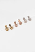Load image into Gallery viewer, Pineapple Earrings 18K Rose &amp; 24K Gold
