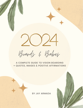 Load image into Gallery viewer, Boards &amp; Babes: 2024 Vision Board Kit, Guide on How to make a Vision Board
