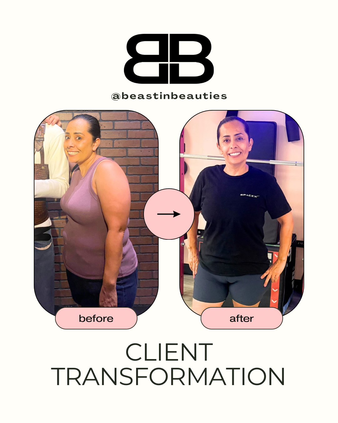 Before and after transformation