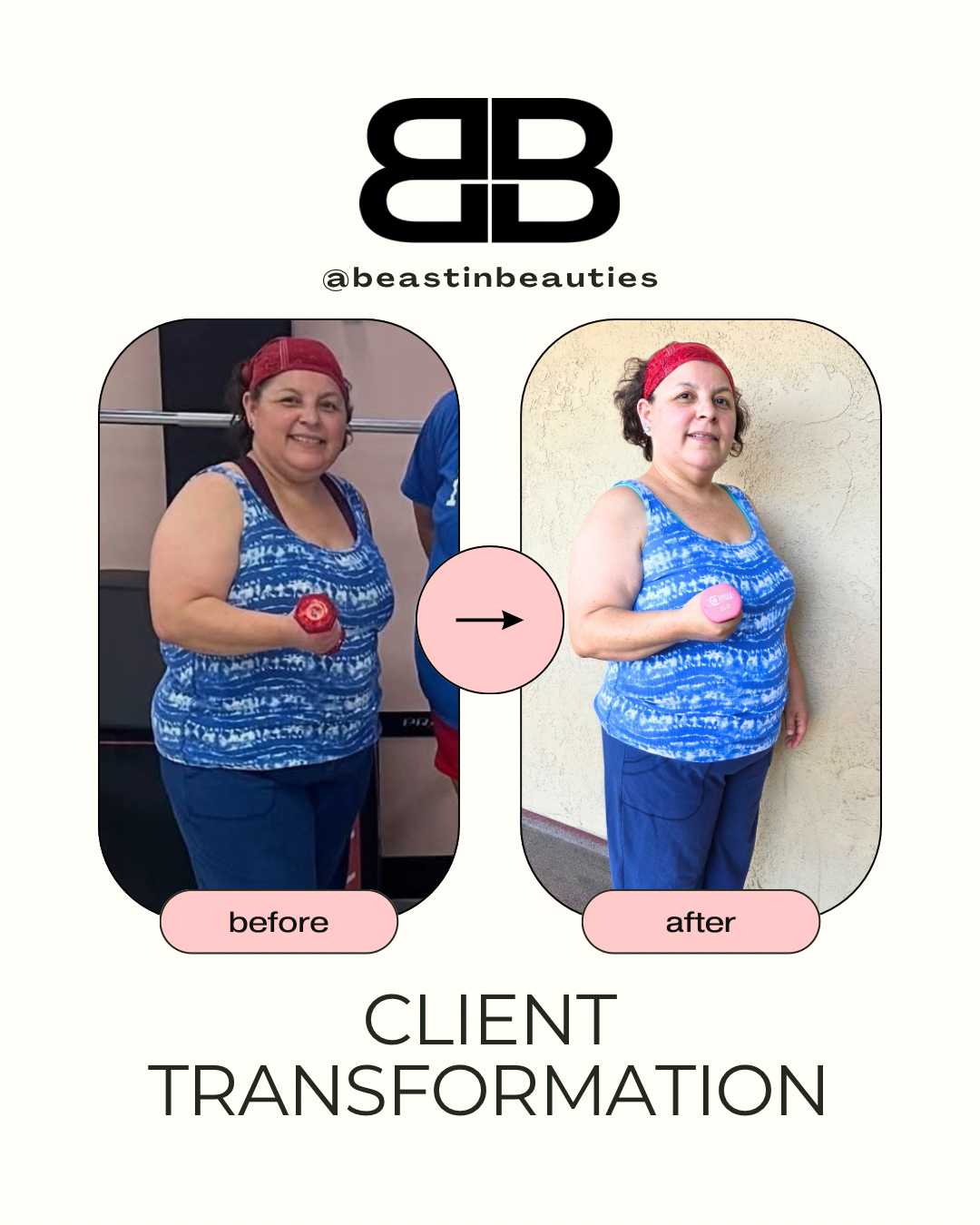 Before and after transformation