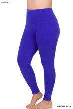 Load image into Gallery viewer, PLUS BETTER COTTON WIDE WAISTBAND POCKET LEGGINGS
