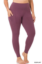 Load image into Gallery viewer, PLUS BETTER COTTON WIDE WAISTBAND POCKET LEGGINGS

