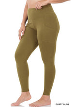Load image into Gallery viewer, PLUS BETTER COTTON WIDE WAISTBAND POCKET LEGGINGS
