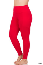 Load image into Gallery viewer, PLUS BETTER COTTON WIDE WAISTBAND POCKET LEGGINGS
