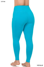 Load image into Gallery viewer, PLUS BETTER COTTON WIDE WAISTBAND POCKET LEGGINGS
