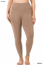 Load image into Gallery viewer, PLUS BETTER COTTON WIDE WAISTBAND POCKET LEGGINGS
