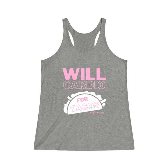 Will Cardio for Tacos Tri-Blend Racerback Tank