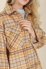 Load image into Gallery viewer, Plaid shacket with pockets
