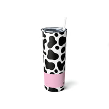 Load image into Gallery viewer, Cow Print Skinny Steel Tumbler with Straw, 20oz
