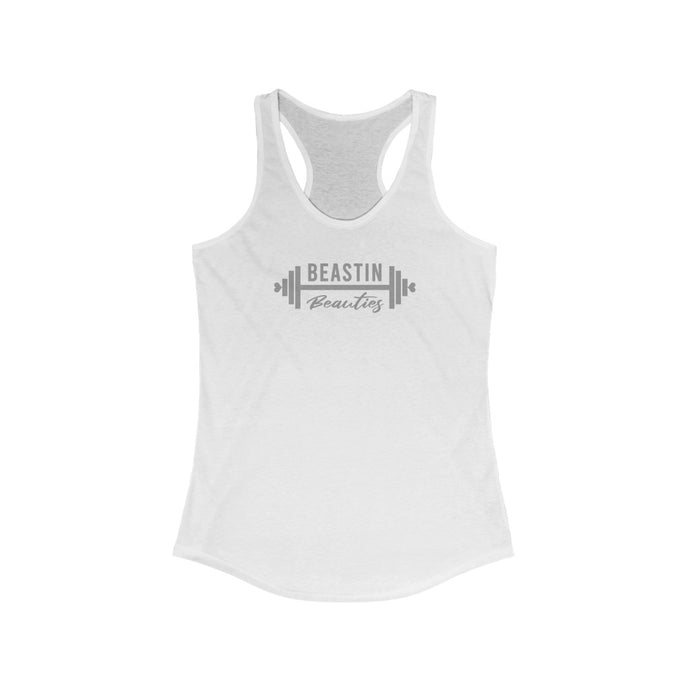 Gray Barbell Logo Racerback Tank