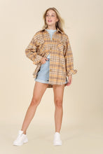 Load image into Gallery viewer, Plaid shacket with pockets
